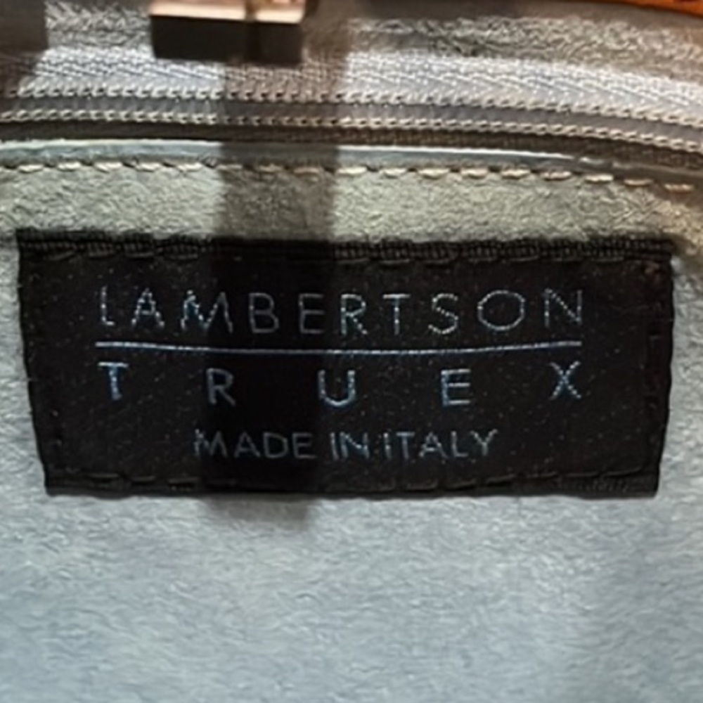 Lamberston Truex Cognac Leather Handbag, Vintage - Picture 15 of 15